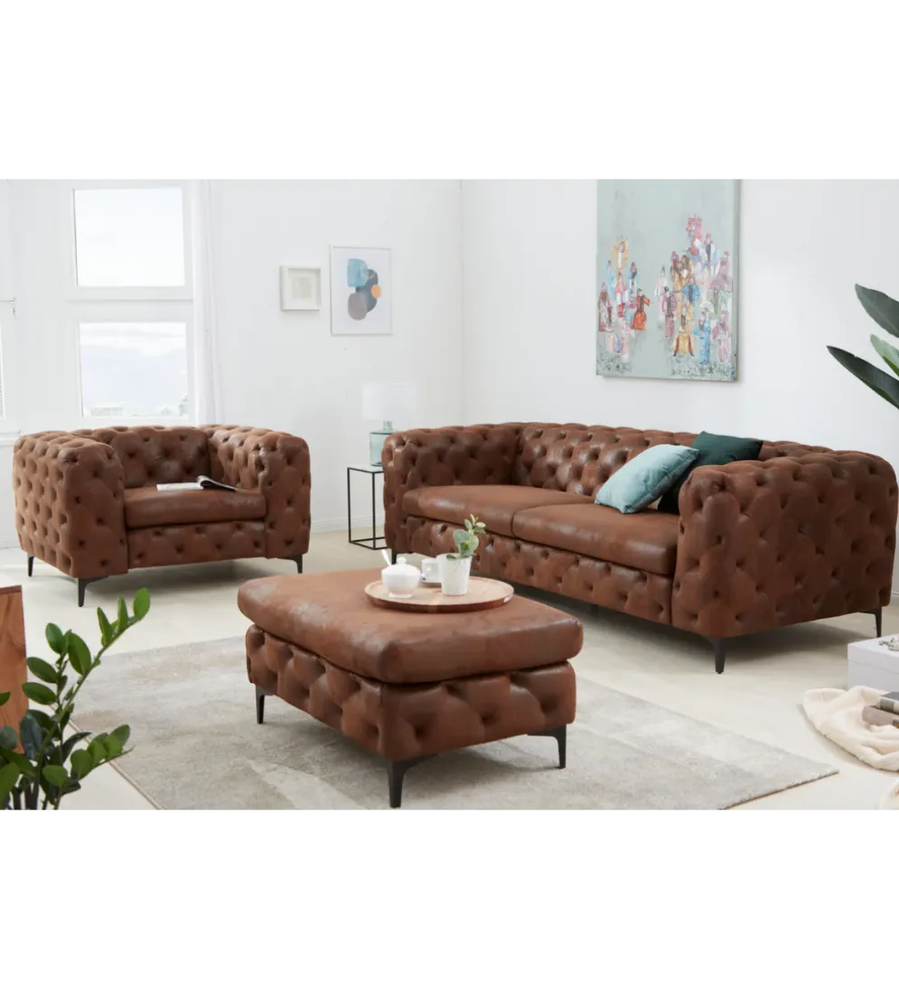 Sofa MODERN BAROCK 240 cm antyczny brąz
