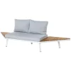 Sofa ogrodowa SASKIA 260 cm drewno akacja nogi białe