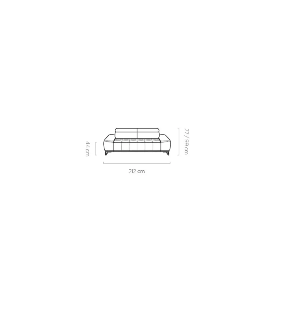 Sofa PALLADIO 212 Cm Z Elektrycznie Wysuwanym Siedziskiem