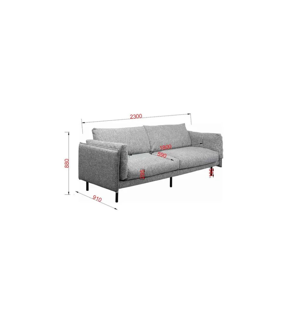 Sofa POLA 230 cm szara