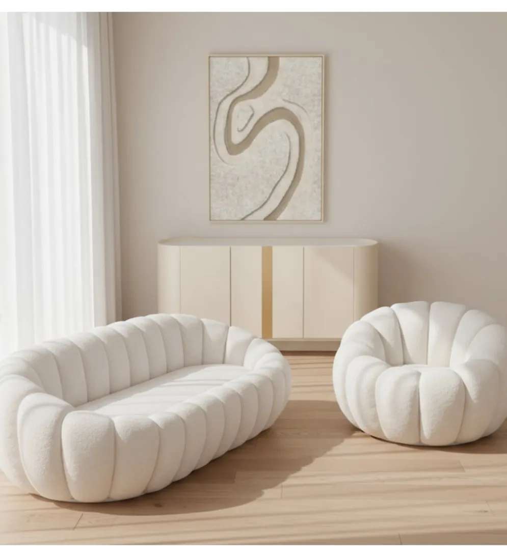 Sofa PUFETER 199 cm biała