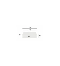 Sofa RAVELLO 219 cm z funkcją spania