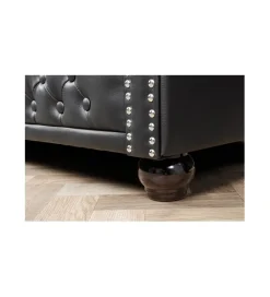 Sofa RONNI Chesterfield 205 cm czarna