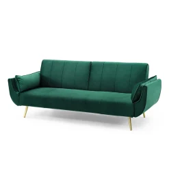 Sofa rozkładana BELLA II 215 cm zielony aksamit Puella