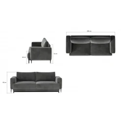 Sofa rozkładana DALIA 260 cm z funkcją spania