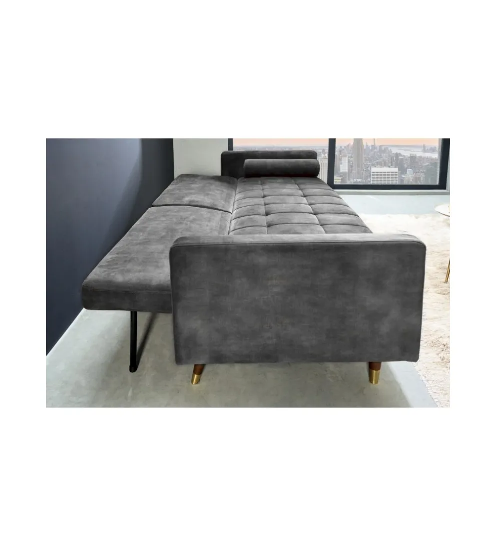 Sofa rozkładana MANILLA 196 cm ciemnoszara