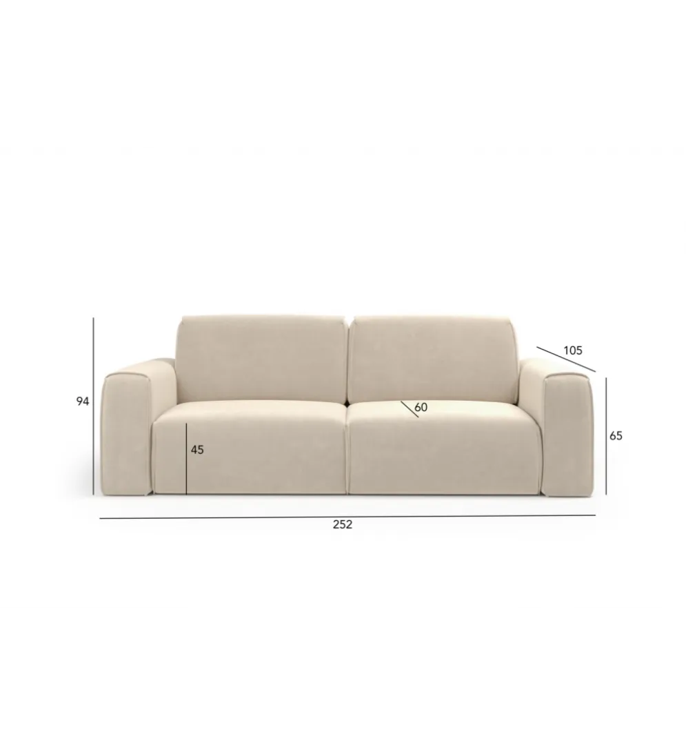 Sofa TUZZI 252 cm z funkcją spania