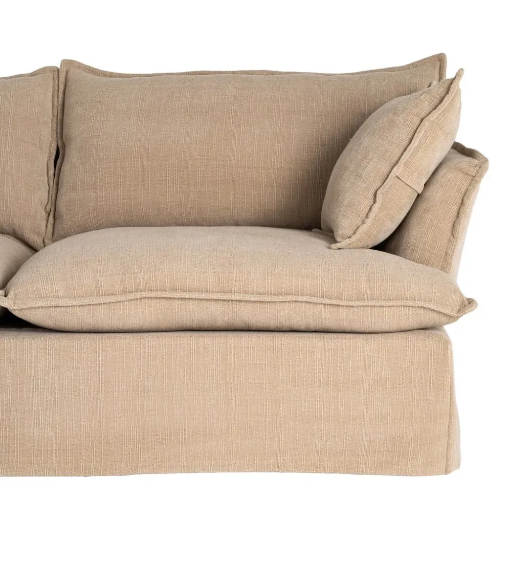 Sofa ZAPLASO 221 cm beżowa