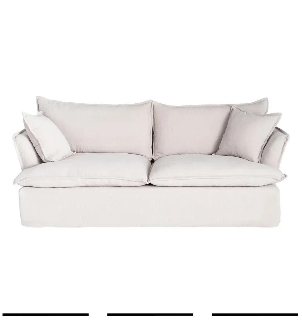 Sofa ZAPLASO 221 cm biała