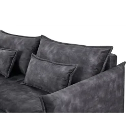 Sofa z funkcją spania APARTMENT 215 cm welur szara