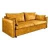 Sofa z funkcją spania APARTMENT 215 cm welur musztardowa