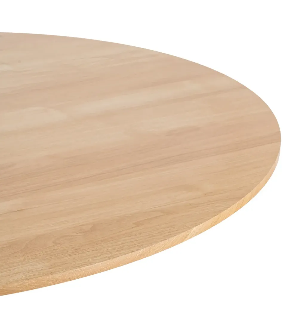 Stół AGARA 100 cm biały naturalny blat