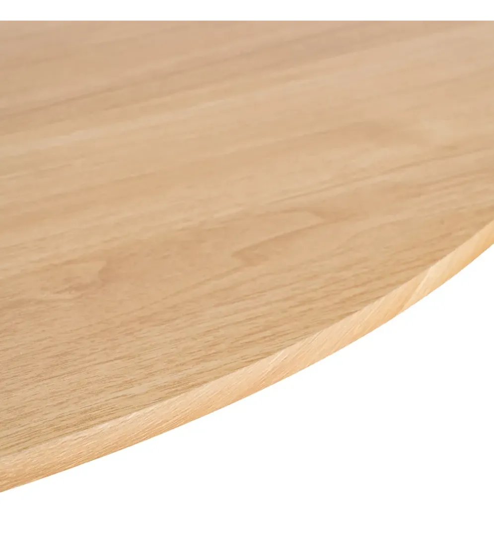 Stół AGARA 100 cm biały naturalny blat