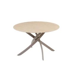 Stół ALPINE 120 cm ceramika w optyce trawertynu