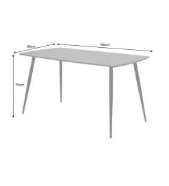 Stół APARTMENT 140 cm szary
