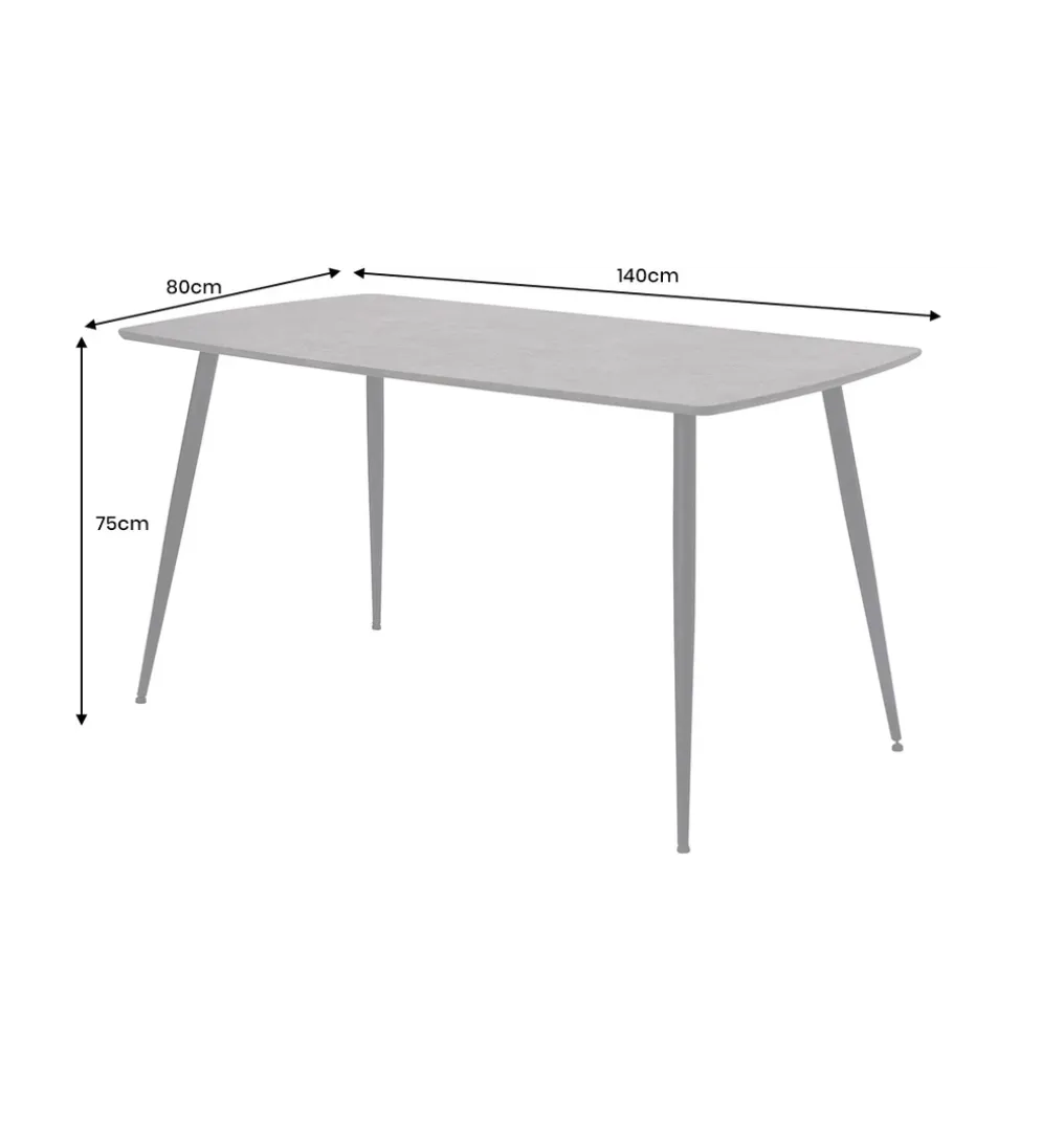 Stół APARTMENT 140 cm szary