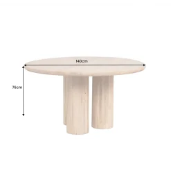 Stół ART DECO 140 cm drewno mango nautralny