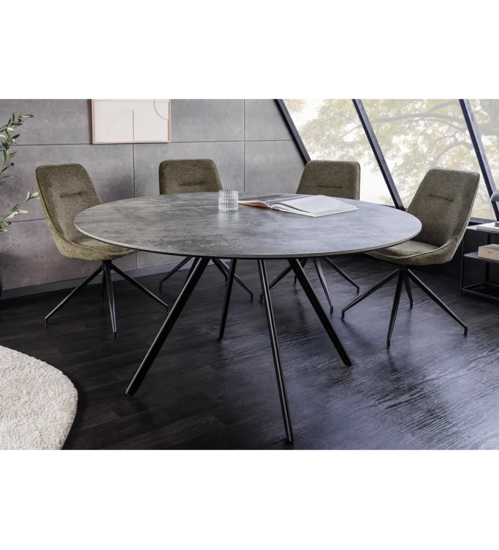 Stół ATELIER 120 cm kolor naturalnego kamienia szary