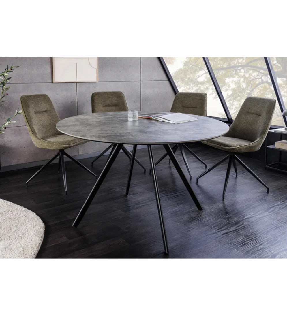 Stół ATELIER 100 cm kolor naturalnego kamienia szary