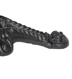 Stół AUESON 110 cm czarny blat w optyce marmuru