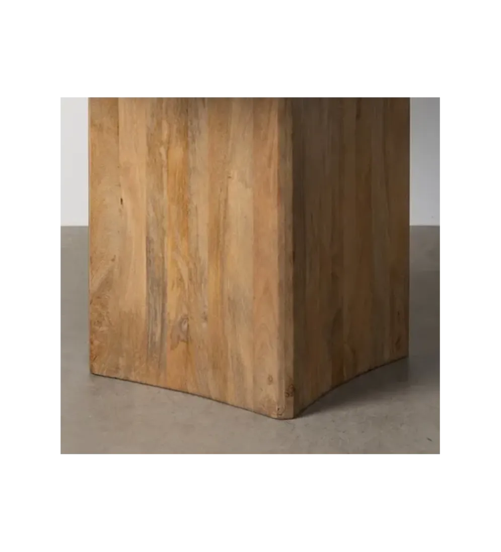 Stół AUXY 115 cm drewno mango marmur