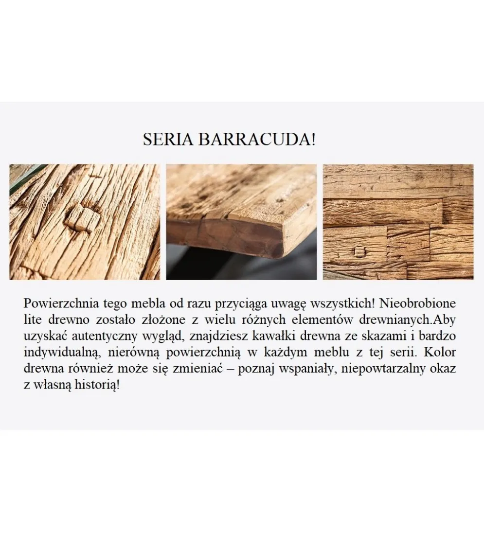 Stół Barracuda 180 cm w kolorze naturalnym