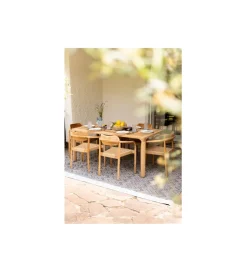 Stół Bella 200 x 90 cm drewno teak naturalny