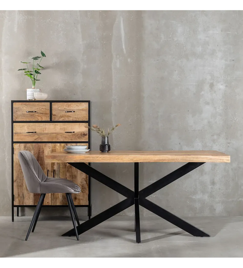 Stół BENRY 180 cm drewno mango naturalny