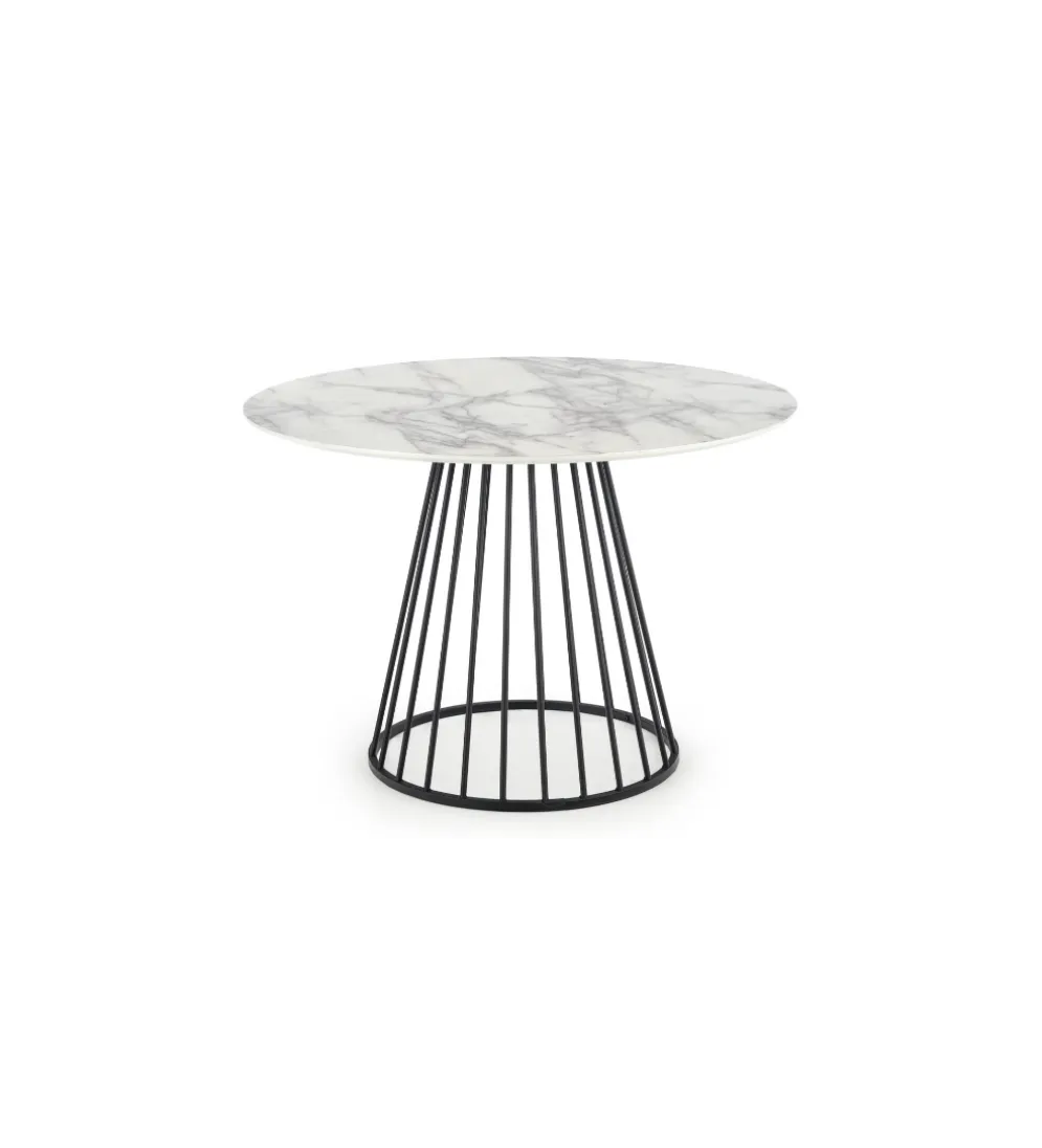 Stół BRODWAY 110 cm w optyce białego marmuru