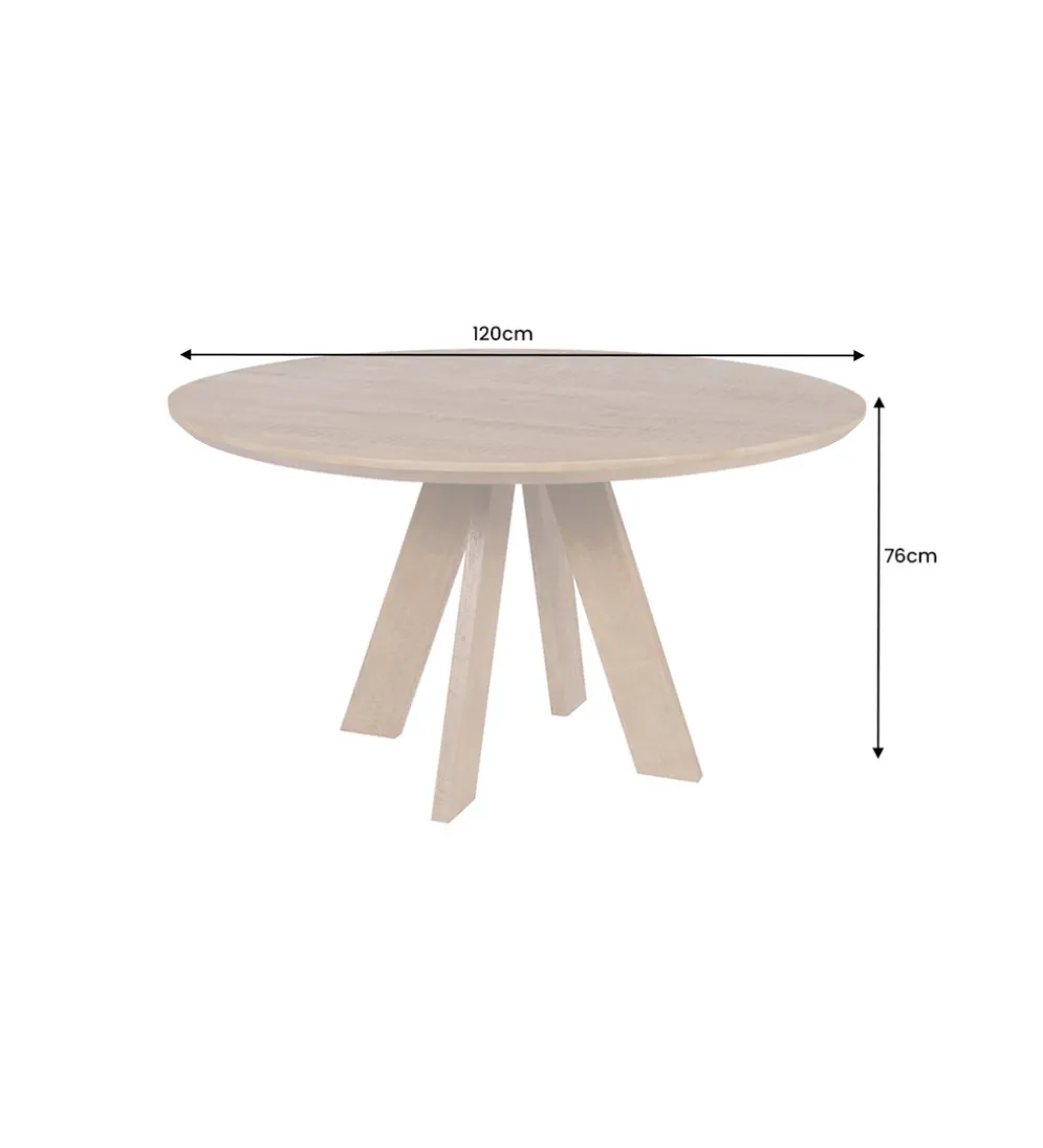 Stół Craft ART WOOD 120 cm drewno mango naturalny