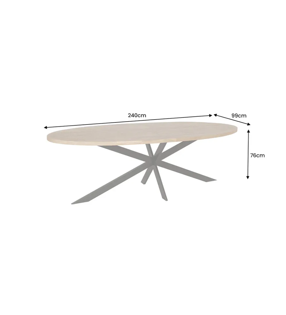 Stół Craft GALAXIE 240 cm drewno mango naturalny