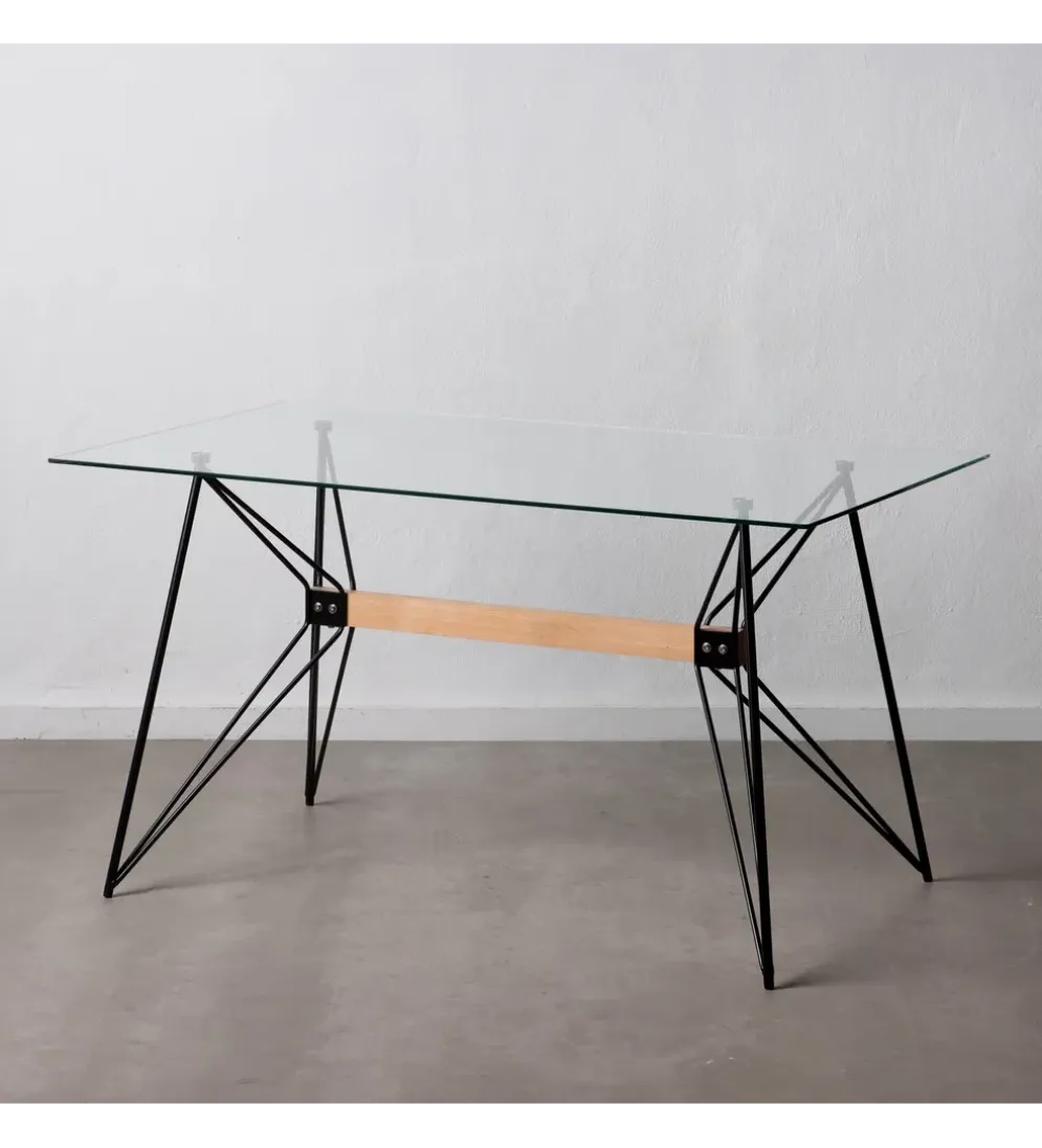 Stół DIVARMOT 140 cm szklany czarny