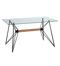 Stół DIVARMOT 140 cm szklany czarny