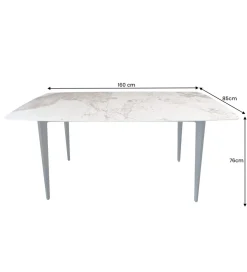 Stół DYLAN 160 cm ceramika w optyce marmuru