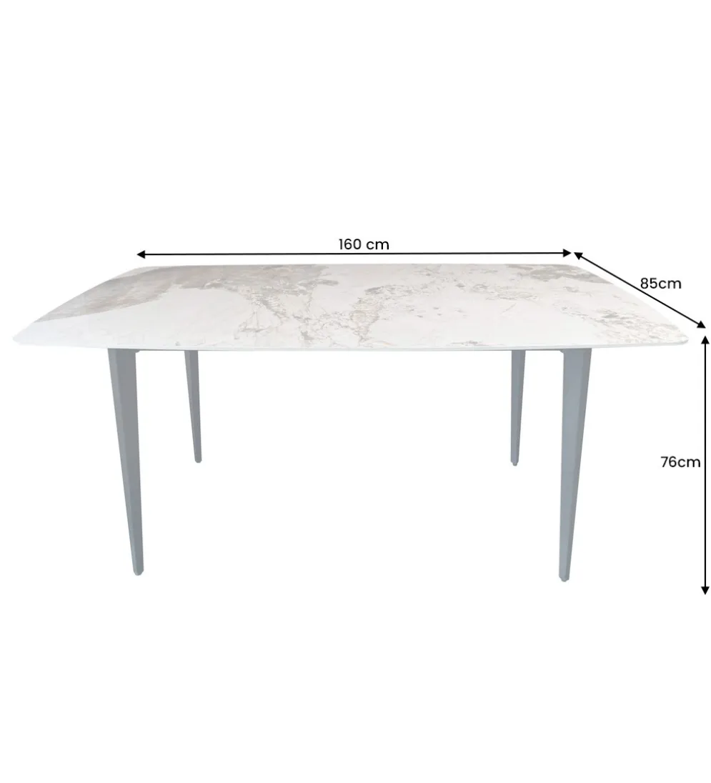 Stół DYLAN 160 cm ceramika w optyce marmuru
