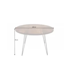 Stół GEDREZ 120 cm drewno akacja