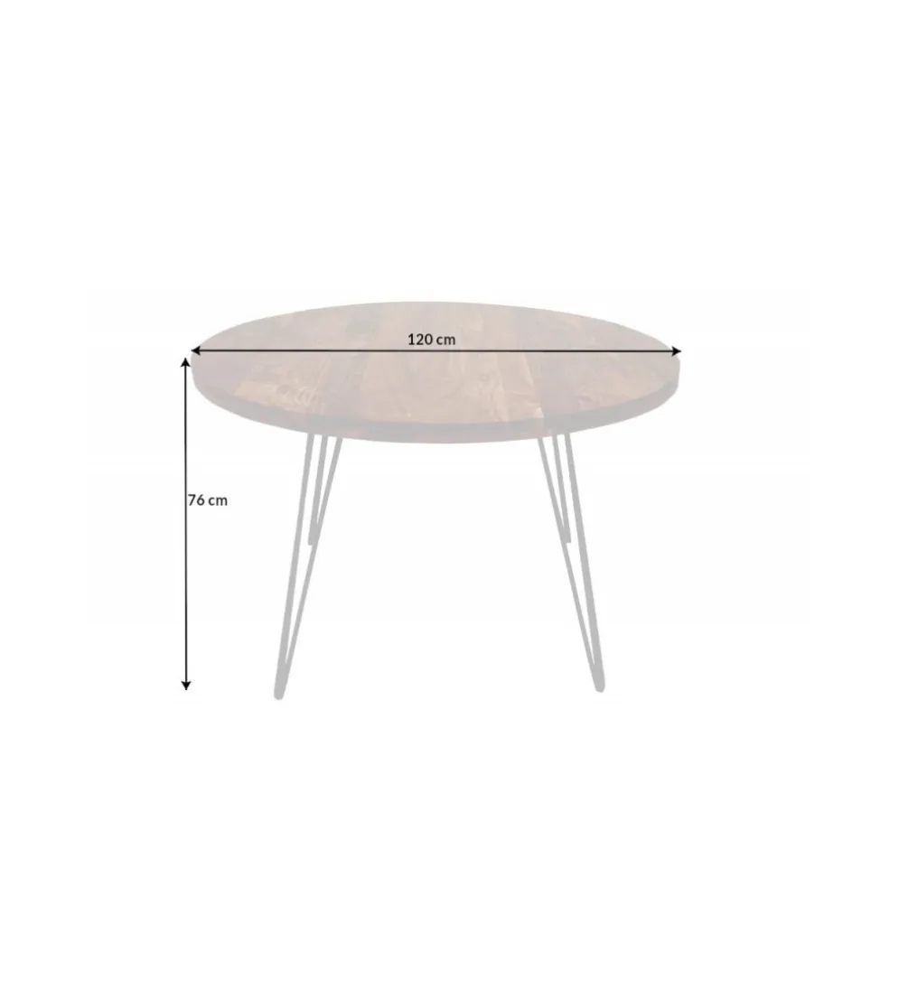 Stół GEDREZ 120 cm drewno akacja