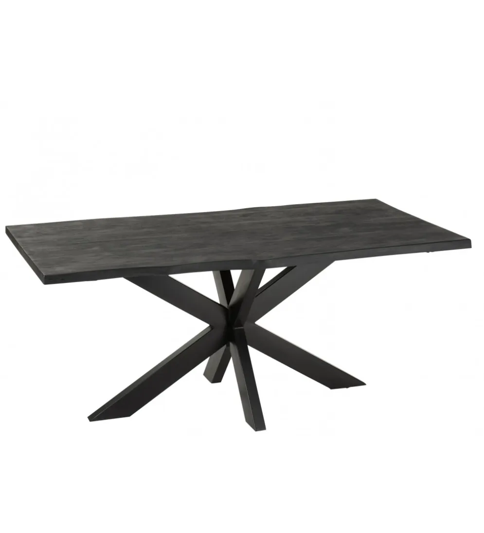 Stół GERARD 180 cm drewno mango czarny