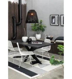 Stół GERARD 200 cm Drewno Mango Czarny