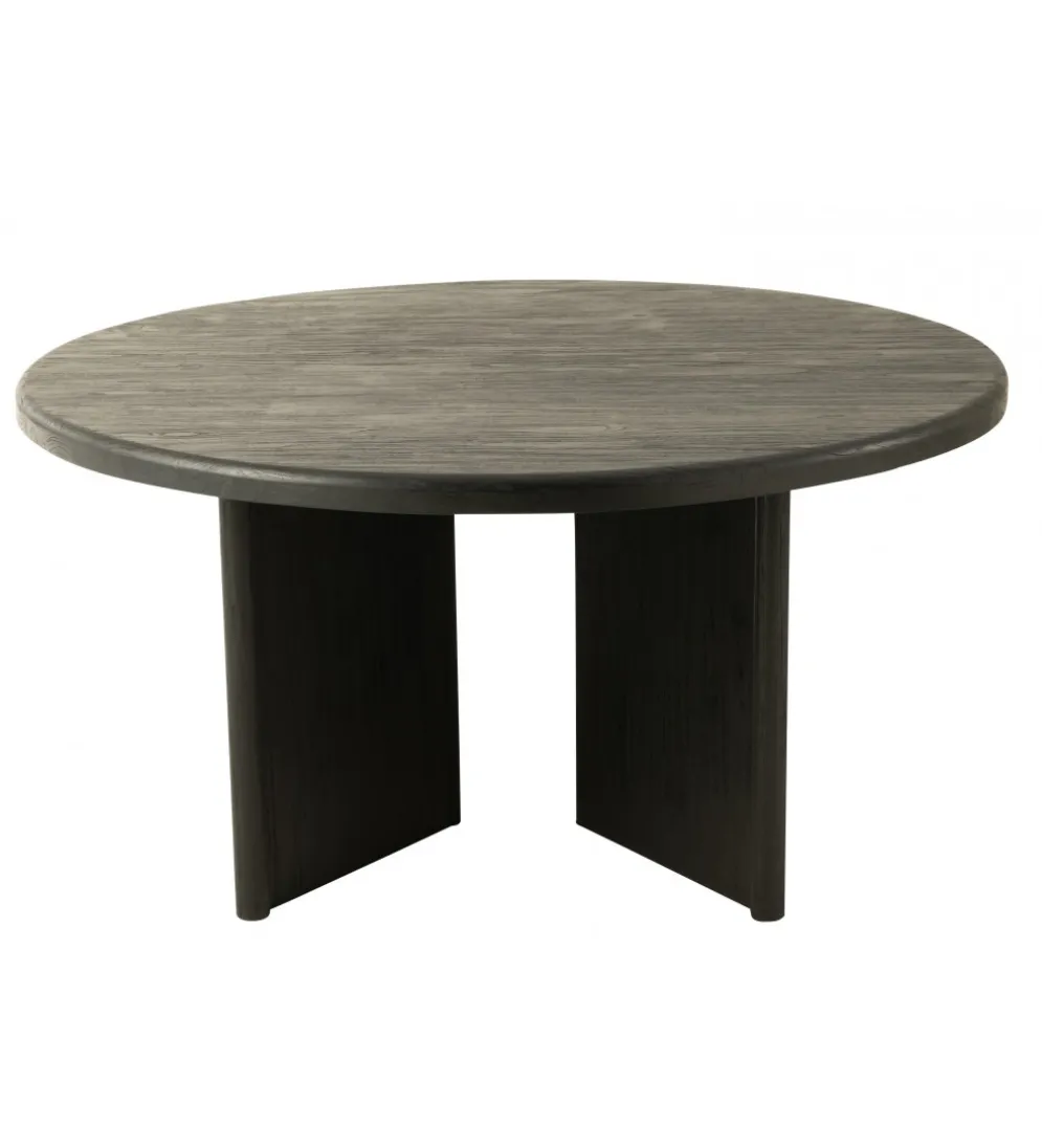 Stół HERAS 150 cm drewno teak czarny