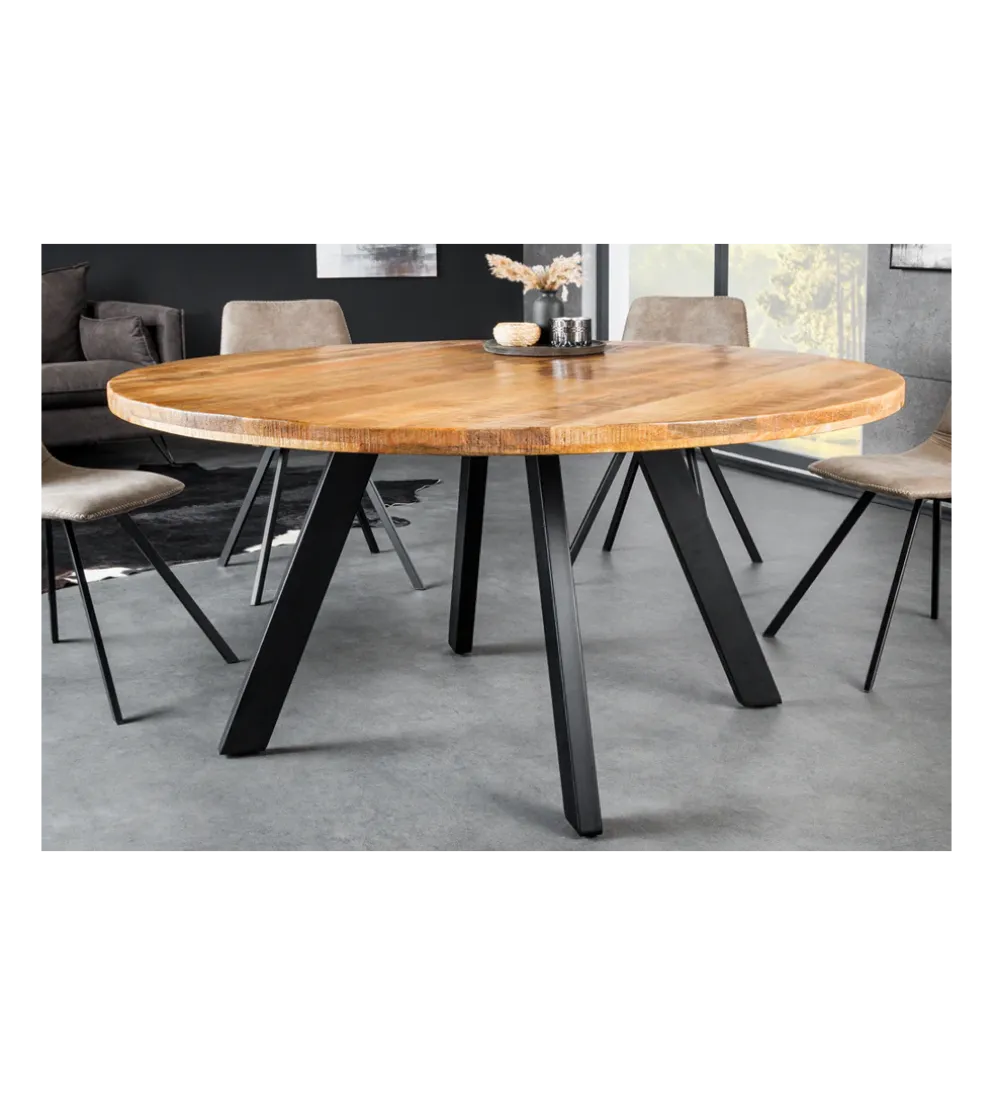 Stół IRON CRAFT 140 cm drewno mango naturalny