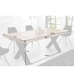 Stół Iron Craft X 160 cm drewno Mango