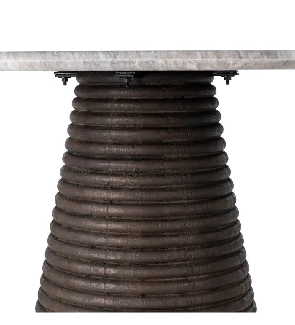 Stół jadalniany HYGYD 115 cm drewno mango