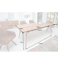 Stół Komodo Mystic 200 cm drewno akacja