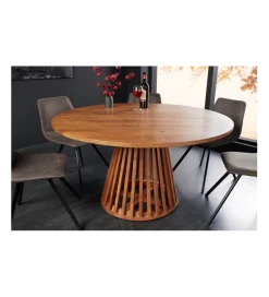 Stół MAISON JADE 120 cm okrągły drewno akacja