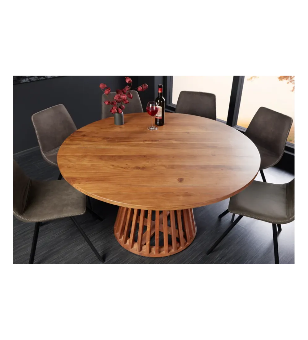 Stół MAISON JADE 120 cm okrągły drewno akacja
