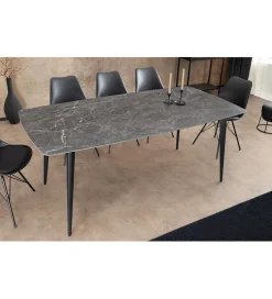 Stół MILANO 180 cm ceramiczny blat antracyt