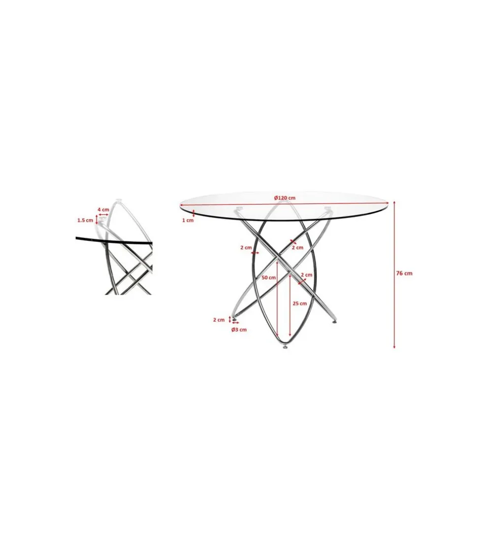 Stół MOLEKULAR 120 cm czarny