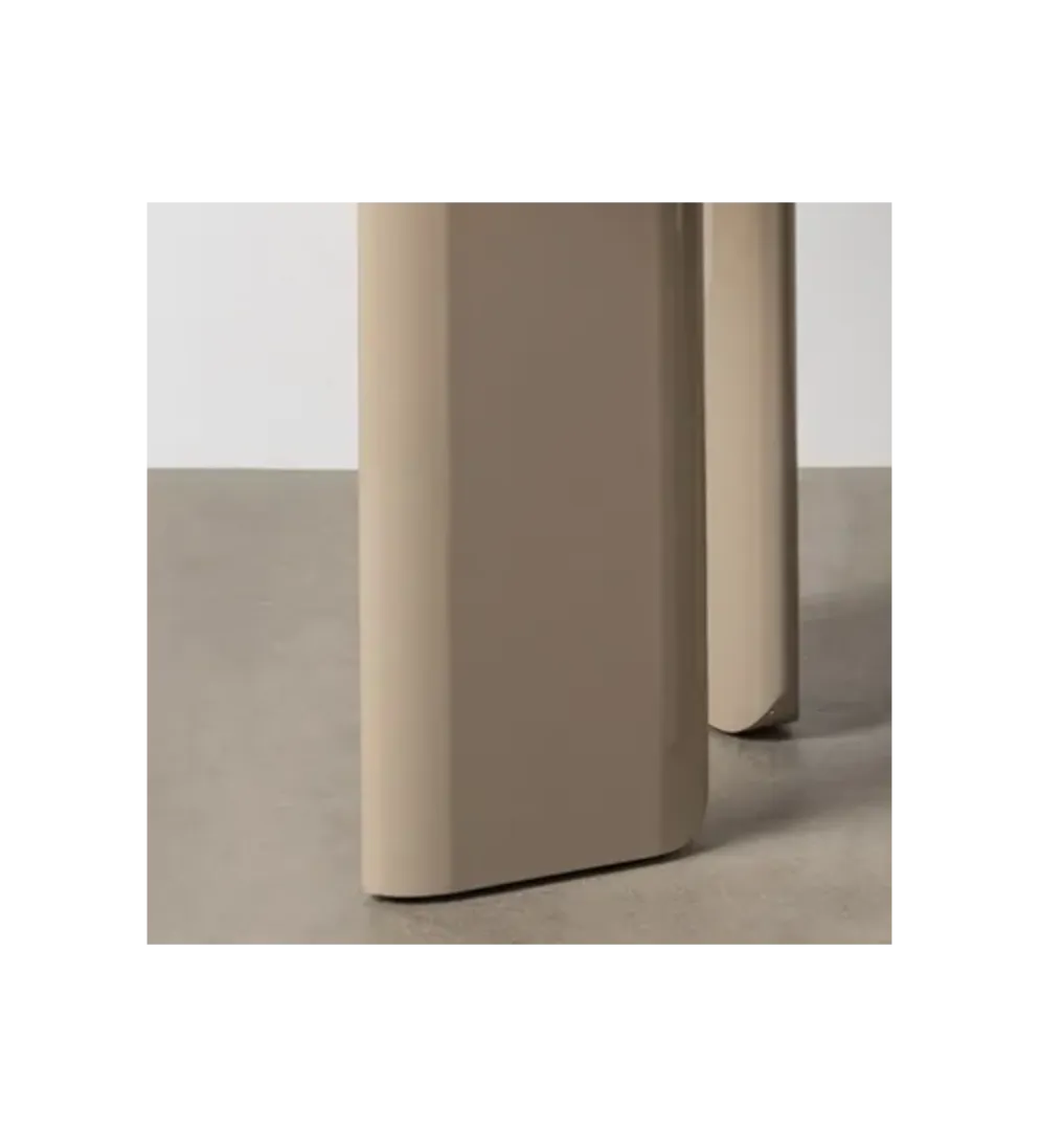 Stół MYKA 120 cm szklany taupe