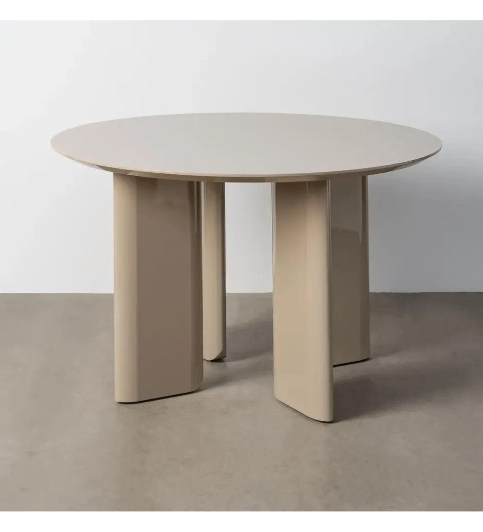 Stół MYKA 120 cm szklany taupe